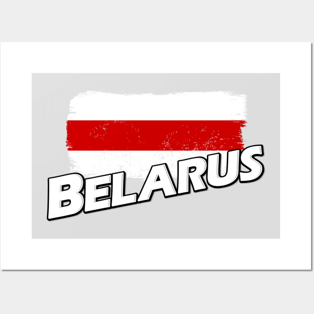 Belarus white-red-white flag Wall Art by PVVD